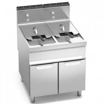 GAS FRYER ON CABINET -...