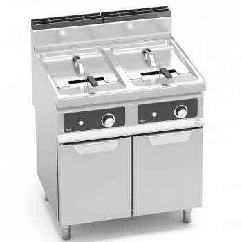 GAS FRYER ON CABINET WITH...