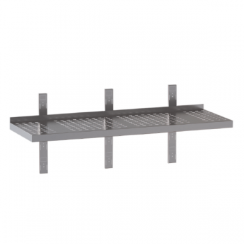 Perforated wall shelf with...