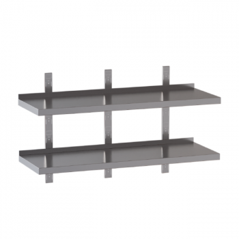 Double shelf with racks