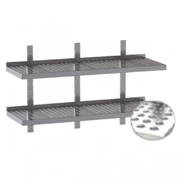 Double perforated shelf...