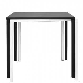 Square table with metal frame