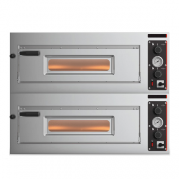 Electric pizza oven with 2...